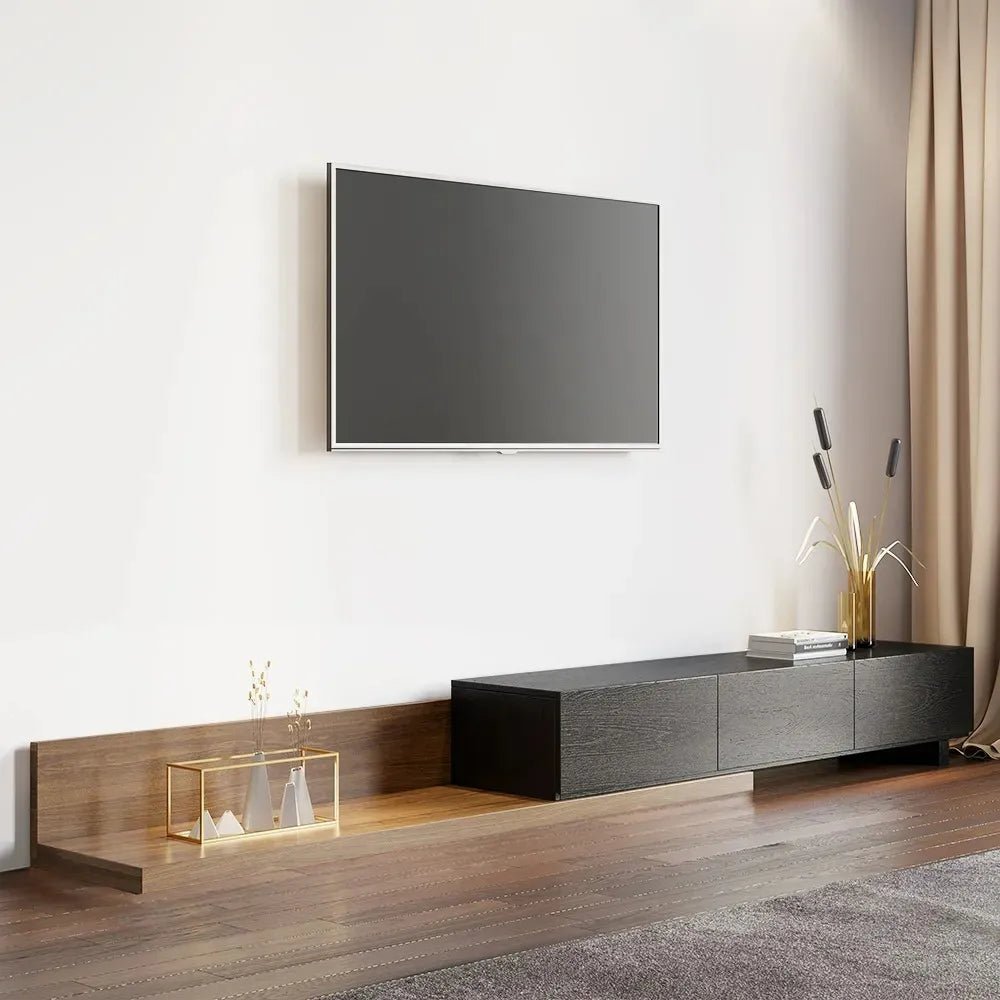 Crator 200 cm Extendable Wood TV Stand - Exclusivia