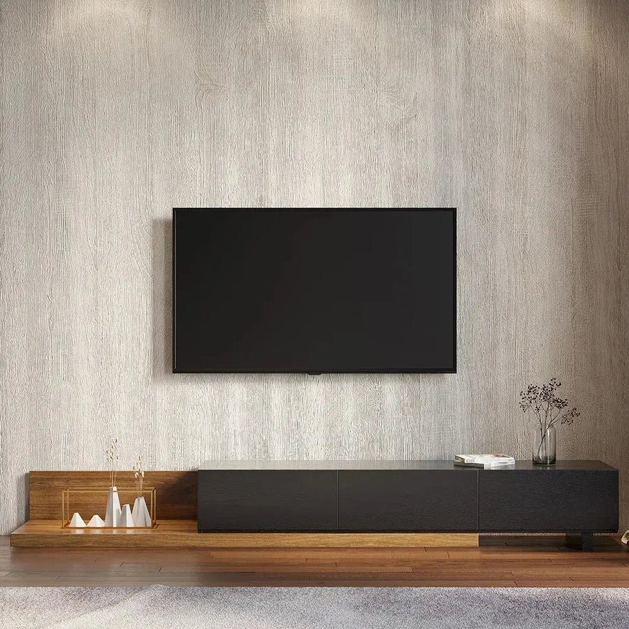 Crator 200 cm Extendable Wood TV Stand - Exclusivia