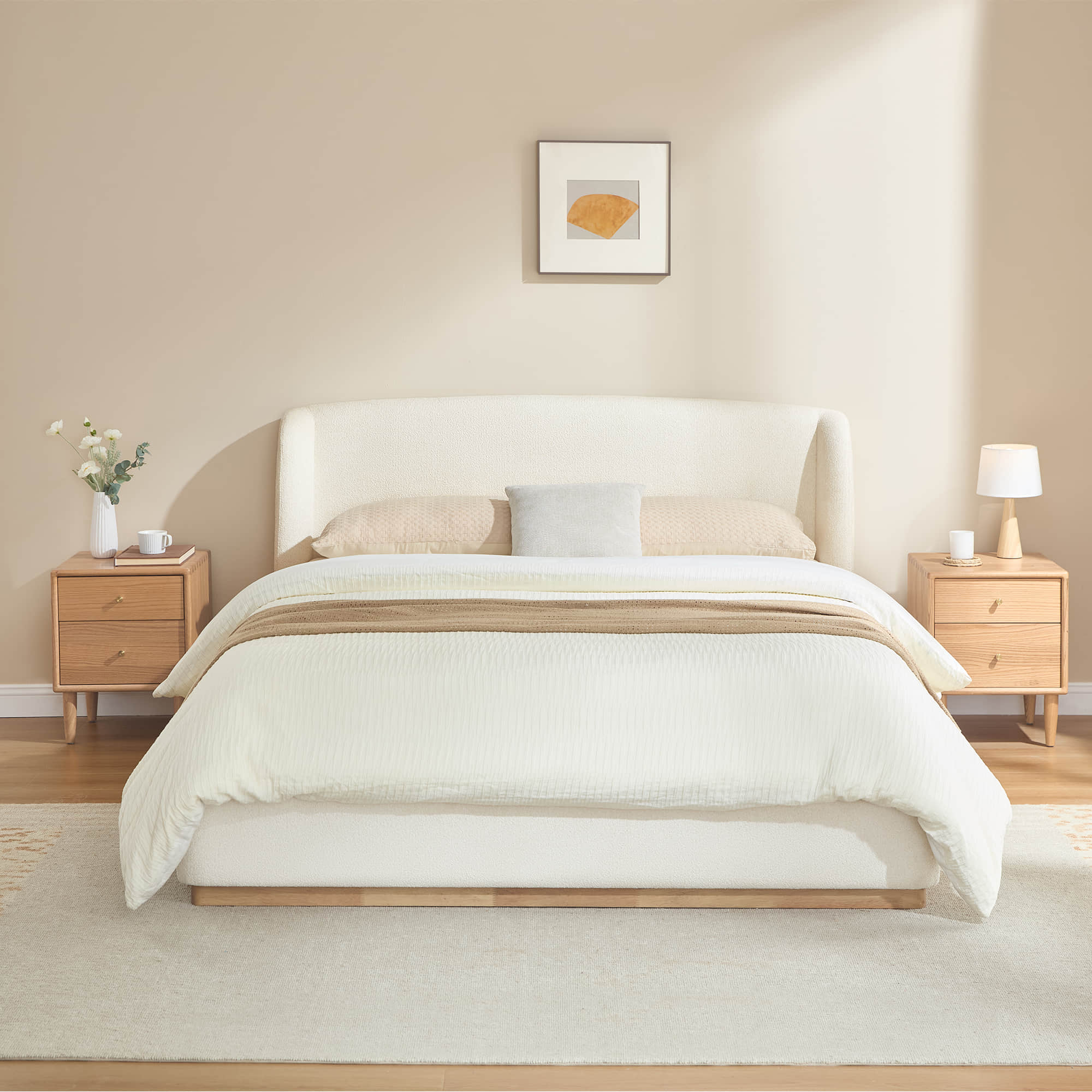 Ronan Bouclé Platform Bed