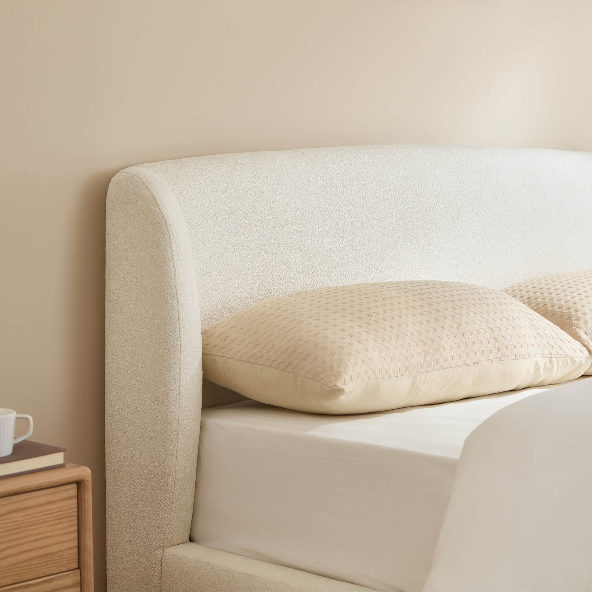 Ronan Bouclé Platform Bed