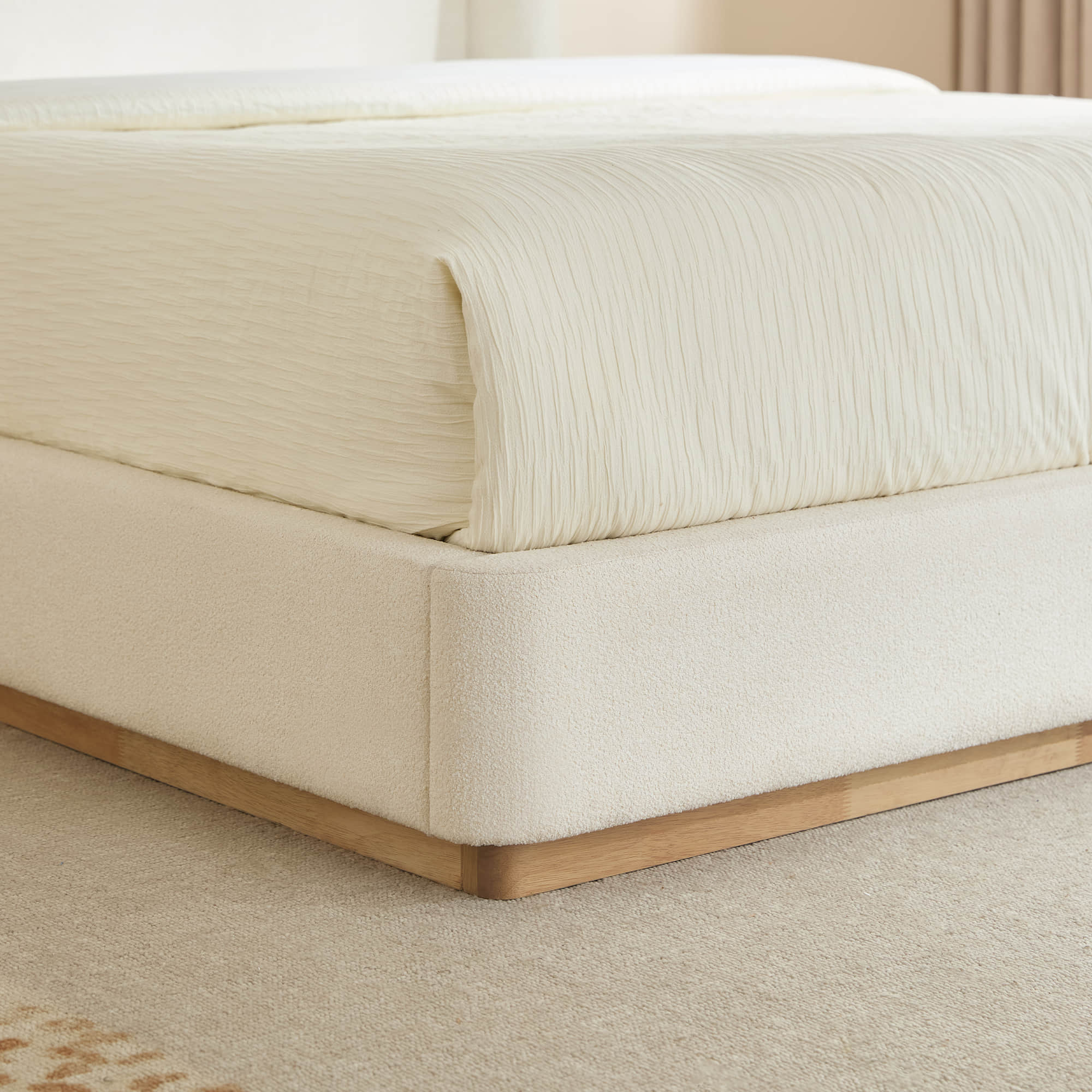 Ronan Bouclé Platform Bed