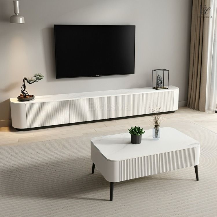 CREAME Modern Marble TV Console - Exclusivia