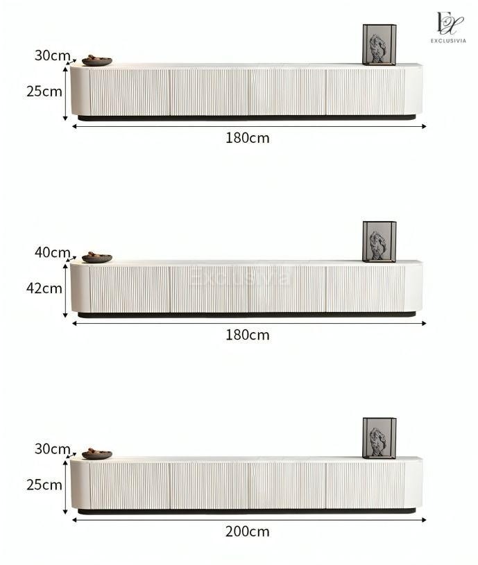 CREAME Modern Marble TV Console - Exclusivia