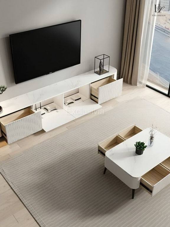 CREAME Modern Marble TV Console - Exclusivia