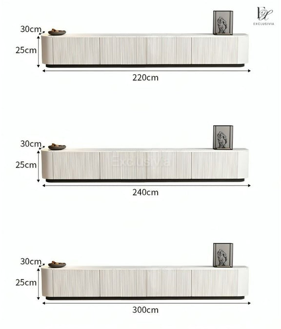 CREAME Modern Marble TV Console - Exclusivia