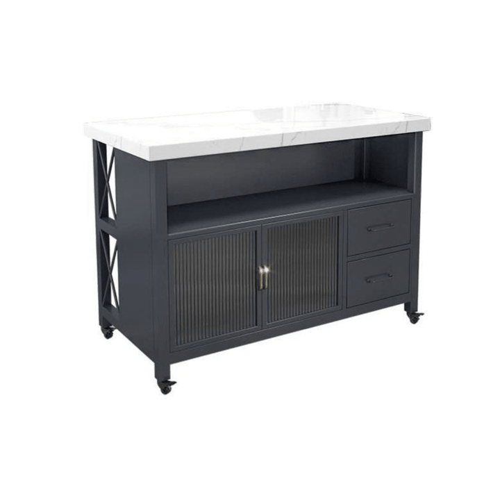 CREST Modern Marble Kitchen Island - Exclusivia