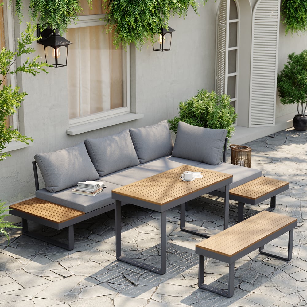 Cresta Contemporary Outdoor Sectional Sofa Set - Exclusivia