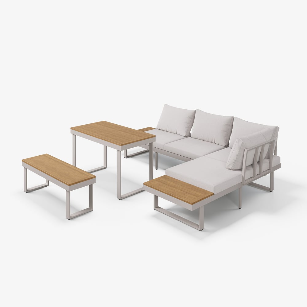 Cresta Contemporary Outdoor Sectional Sofa Set - Exclusivia