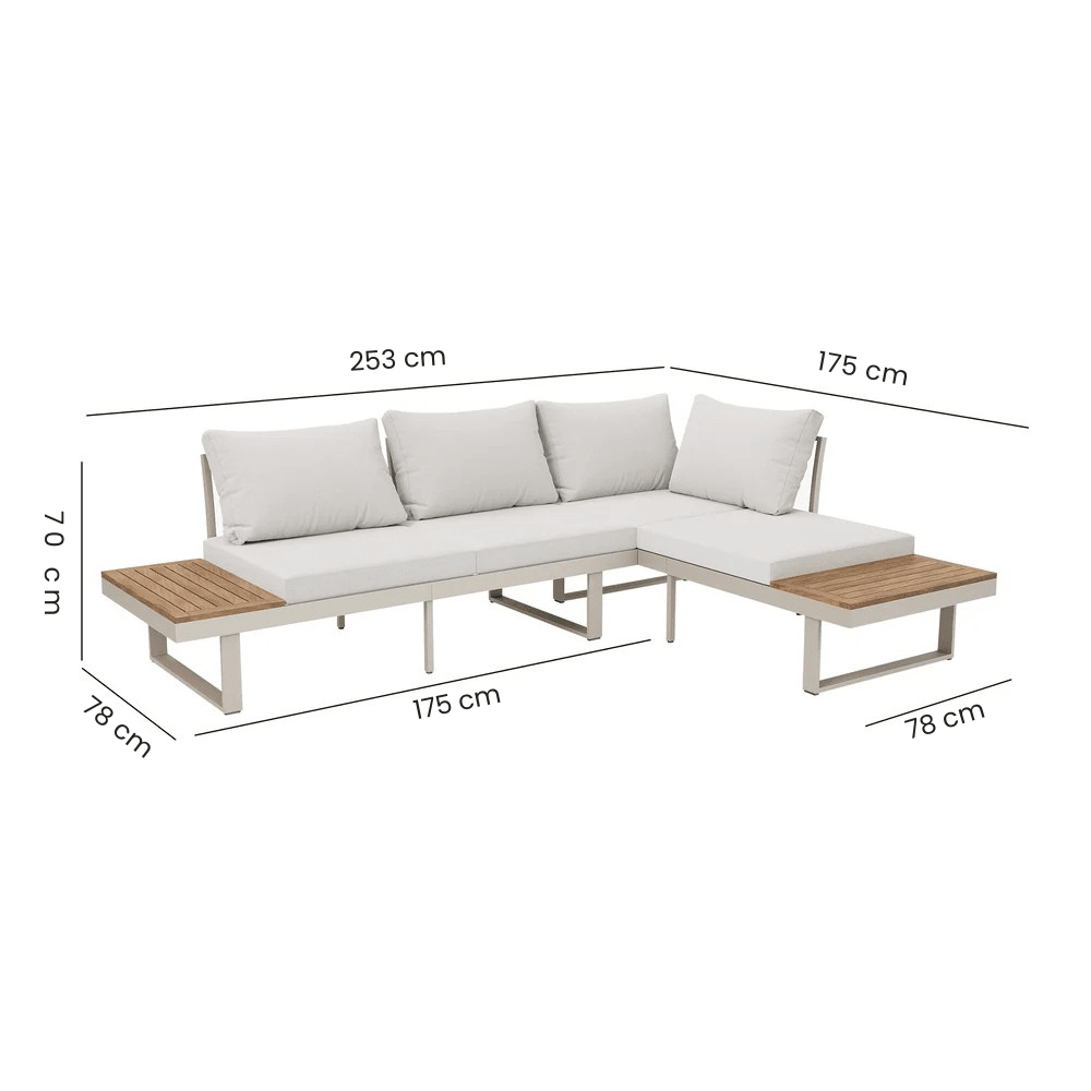 Cresta Contemporary Outdoor Sectional Sofa Set - Exclusivia
