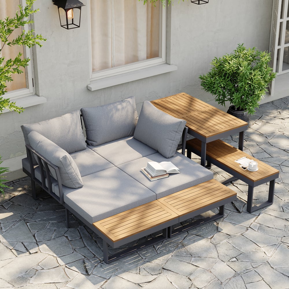 Cresta Contemporary Outdoor Sectional Sofa Set - Exclusivia