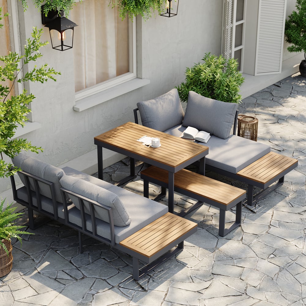 Cresta Contemporary Outdoor Sectional Sofa Set - Exclusivia