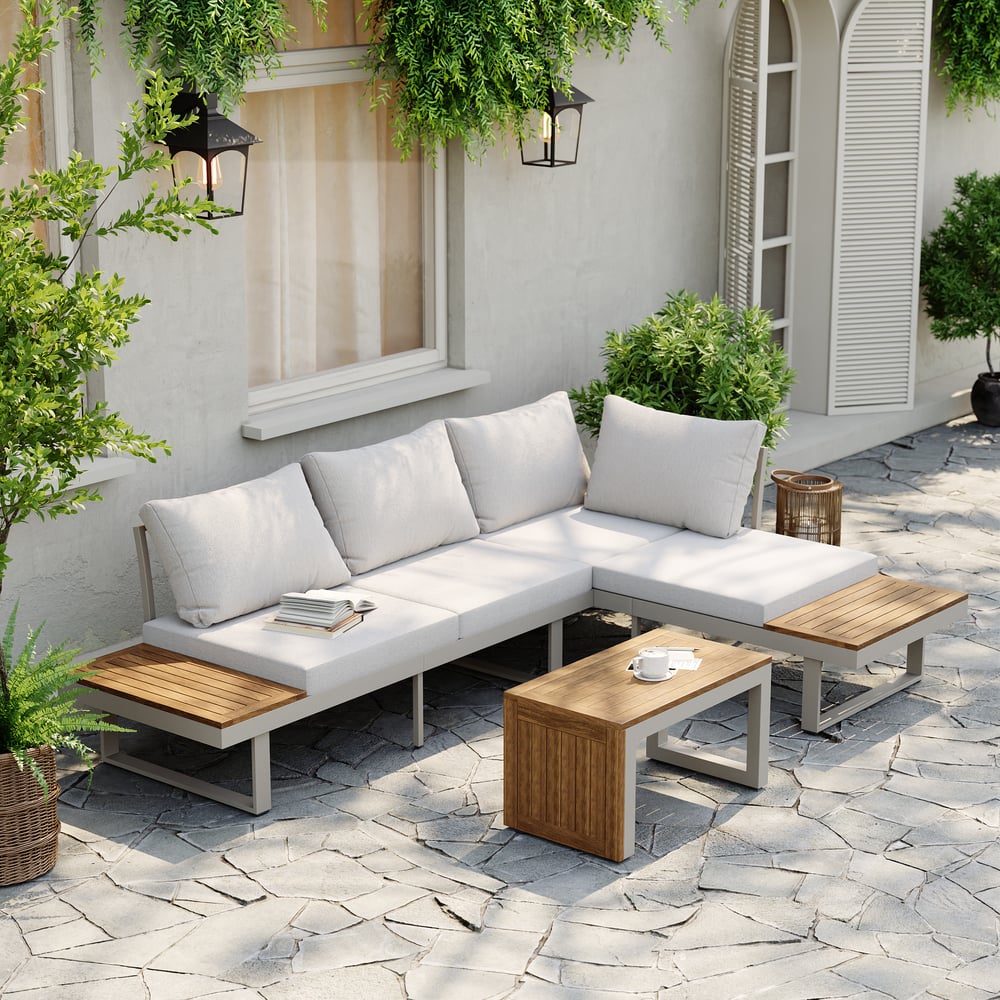 Cresta Contemporary Outdoor Sectional Sofa Set - Exclusivia