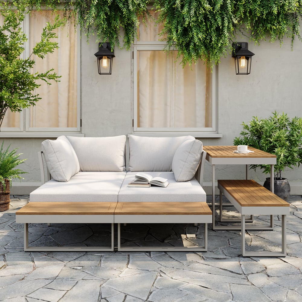 Cresta Contemporary Outdoor Sectional Sofa Set - Exclusivia