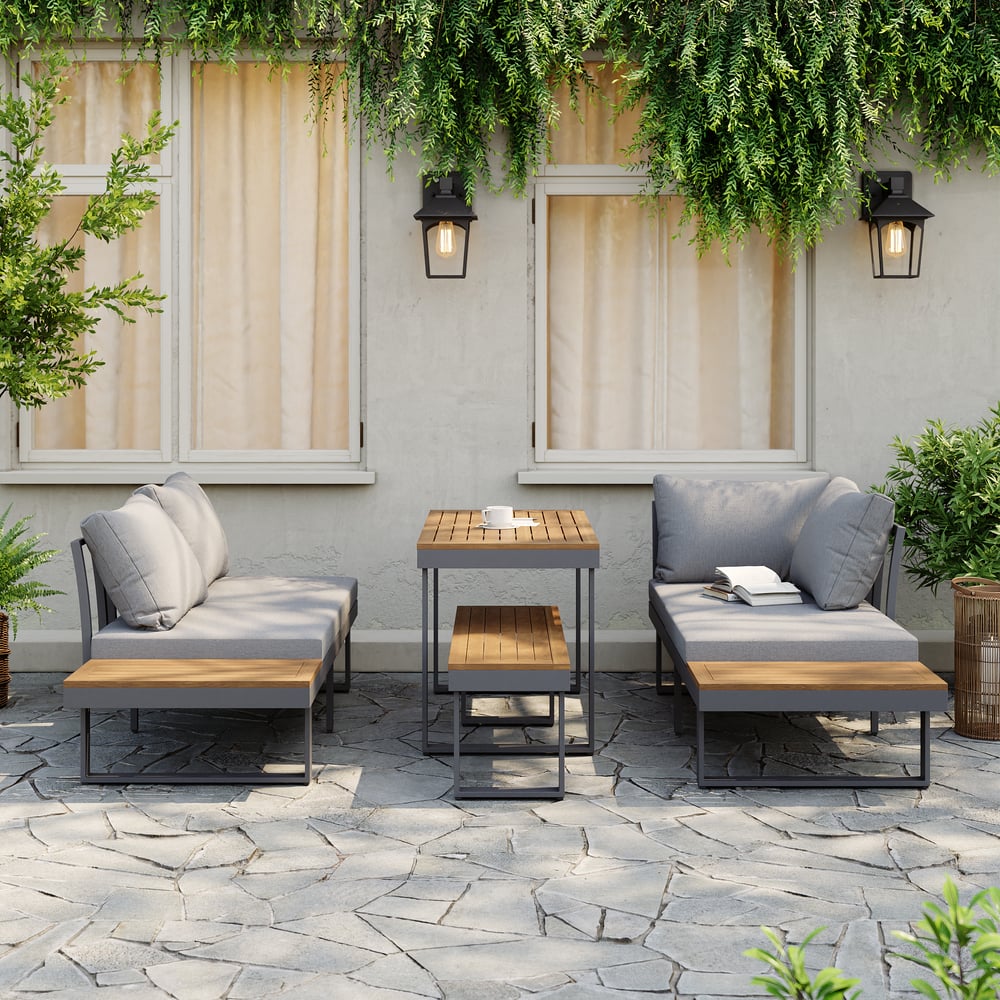 Cresta Contemporary Outdoor Sectional Sofa Set - Exclusivia