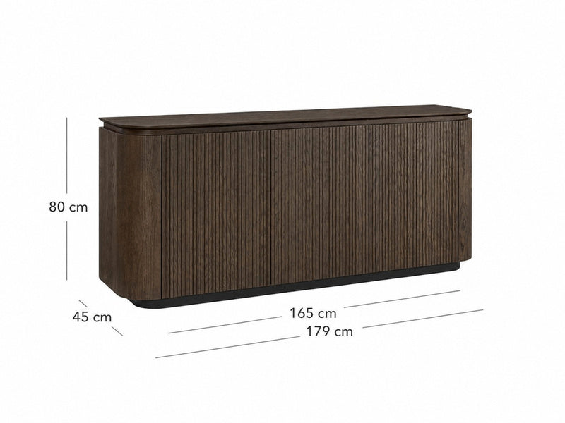Elvar 180 cm Curved Sideboard