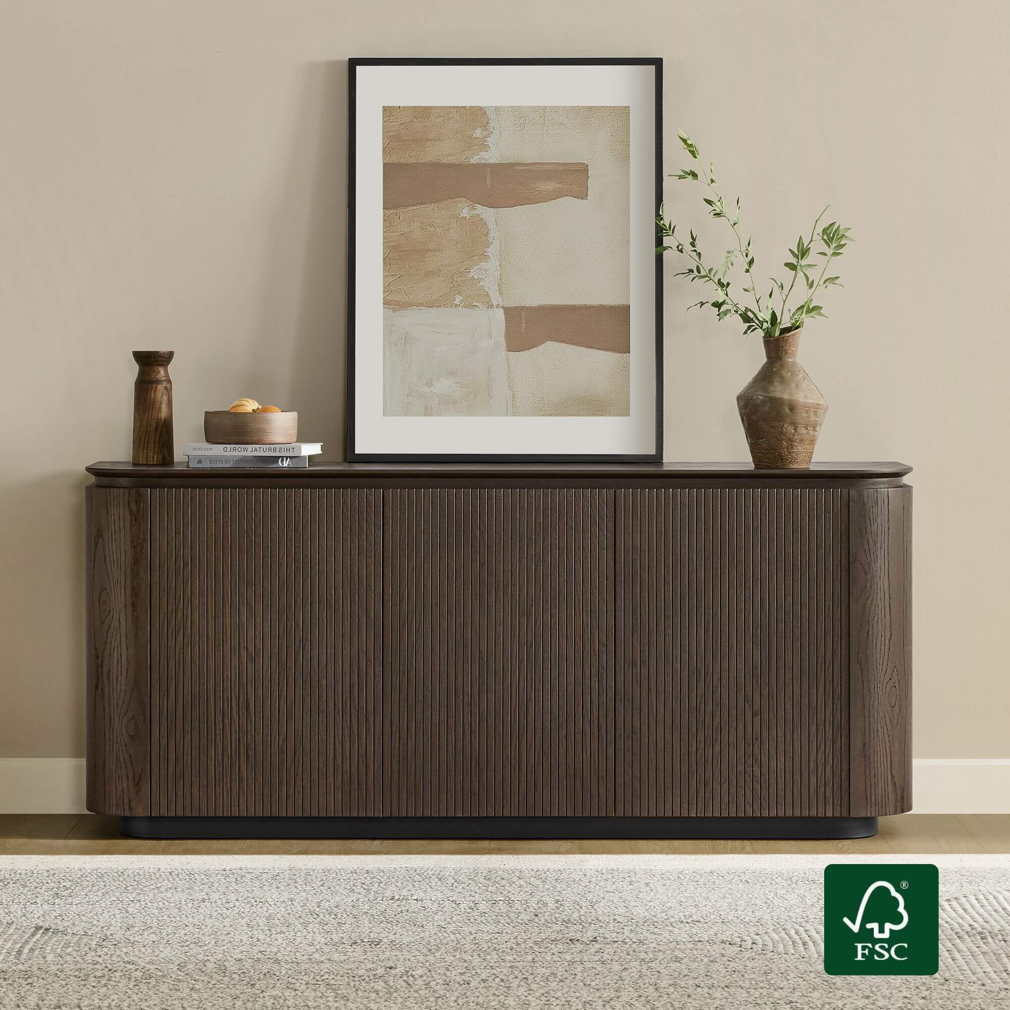Elvar 180 cm Curved Sideboard