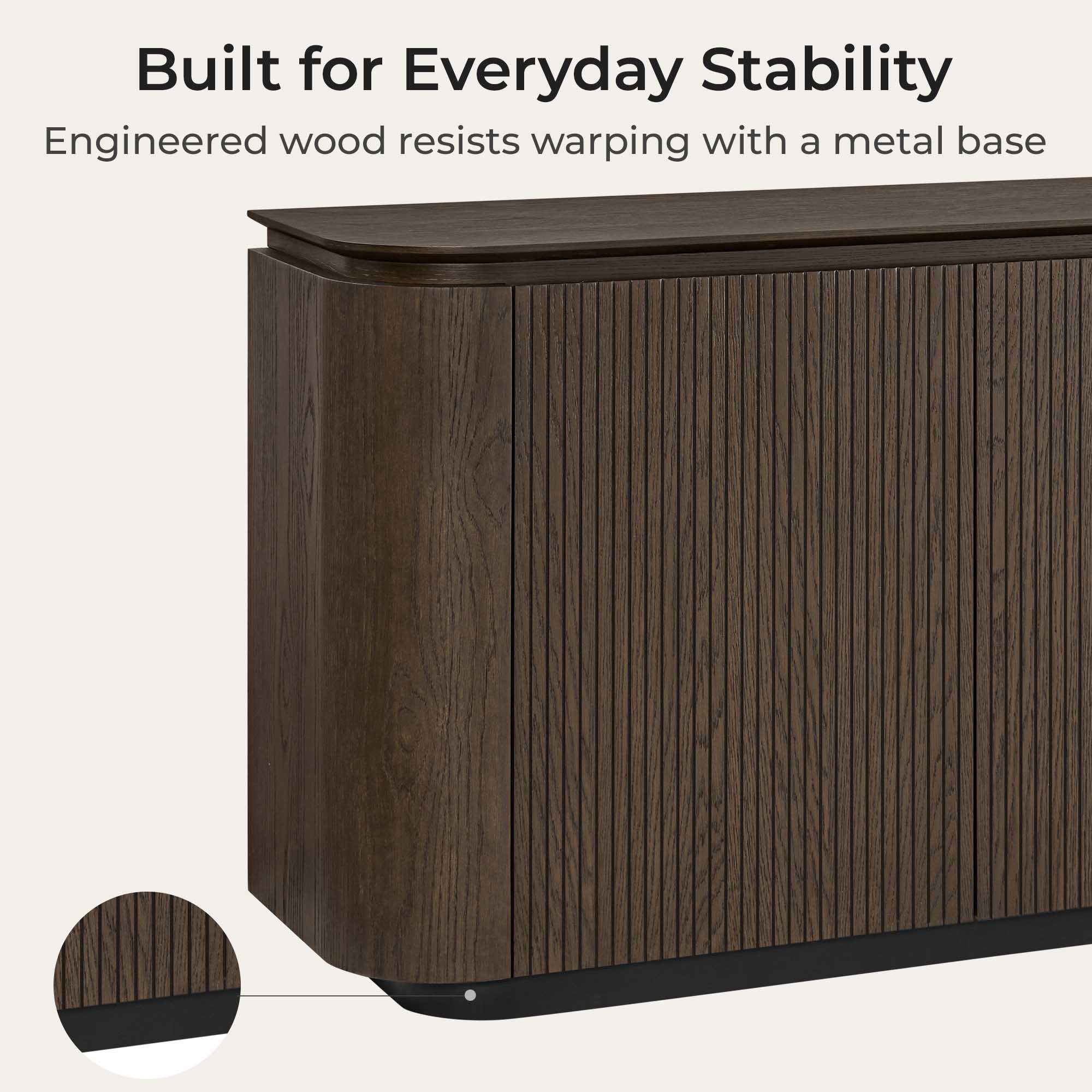 Elvar 180 cm Curved Sideboard