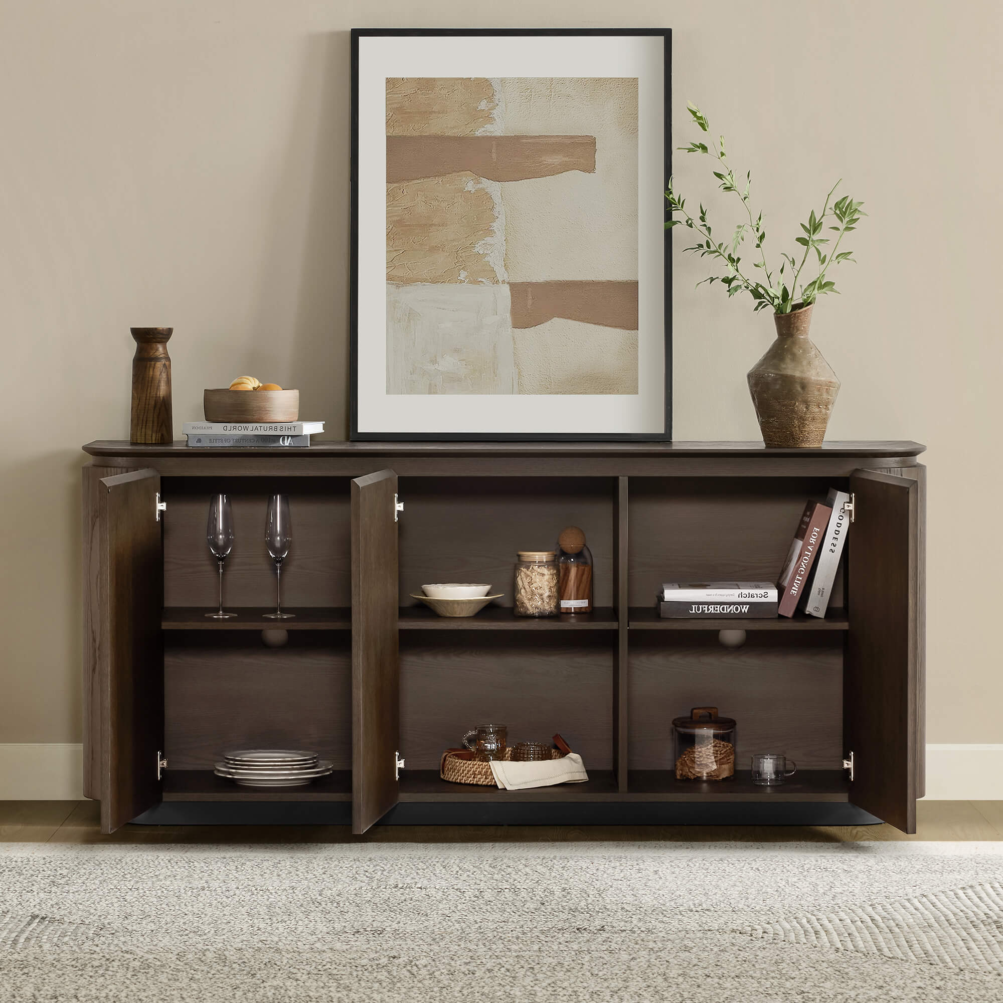 Elvar 180 cm Curved Sideboard