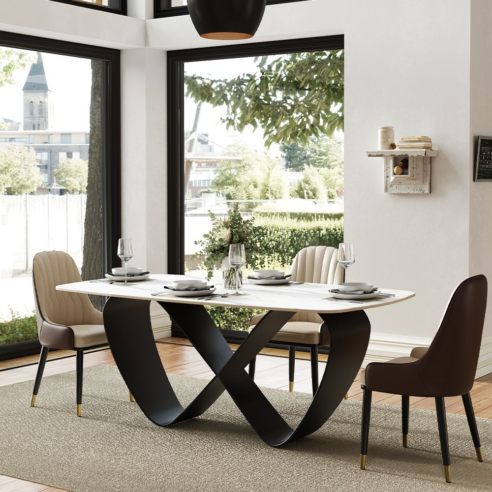 NovaLux Rectangular Sintered Stone Dining Table