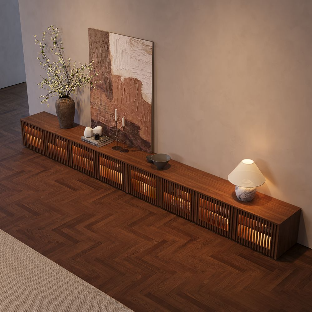 Aeolus Modern Wood TV Stand