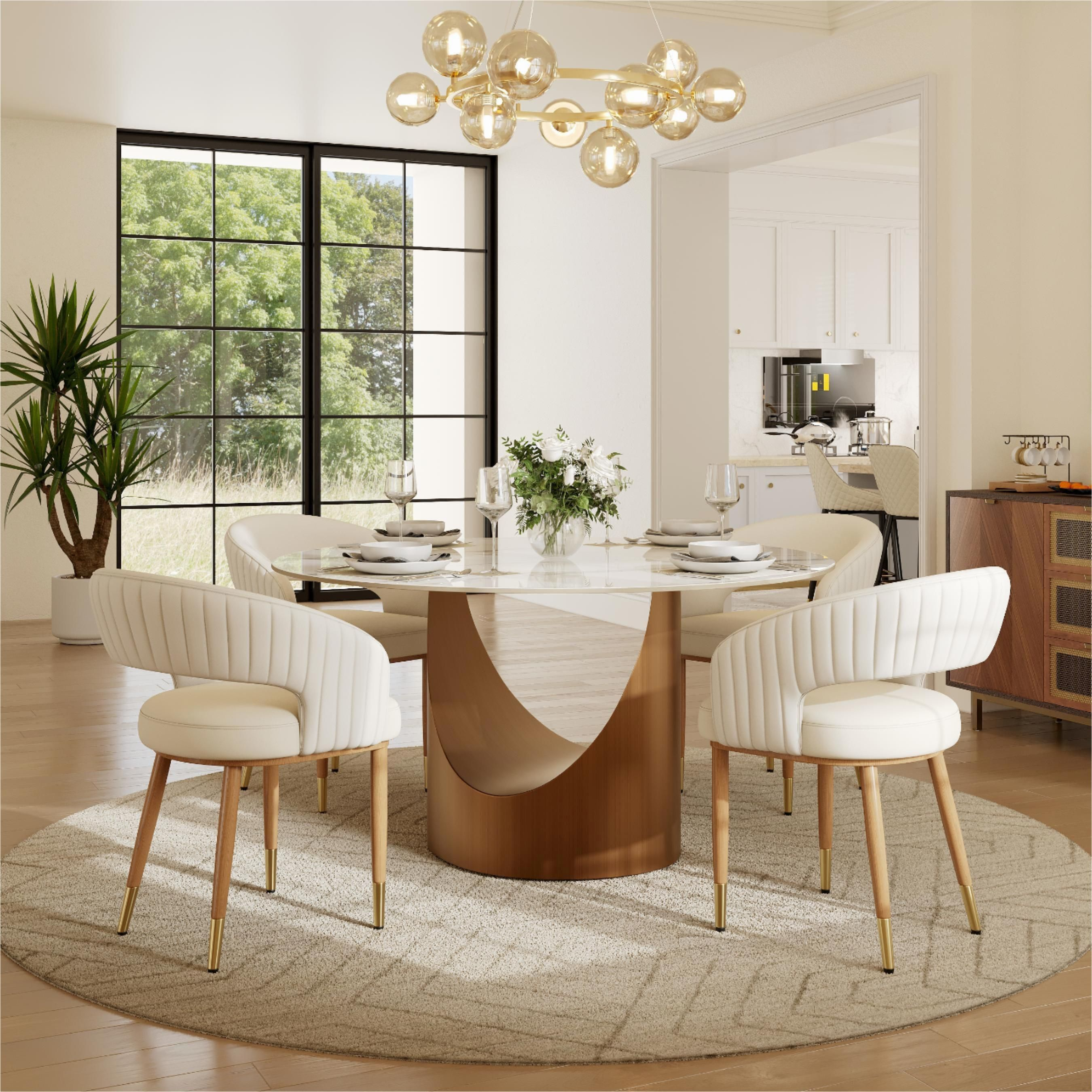 Seren 50 cm Modern Upholstered Dining Chairs — Set of 2