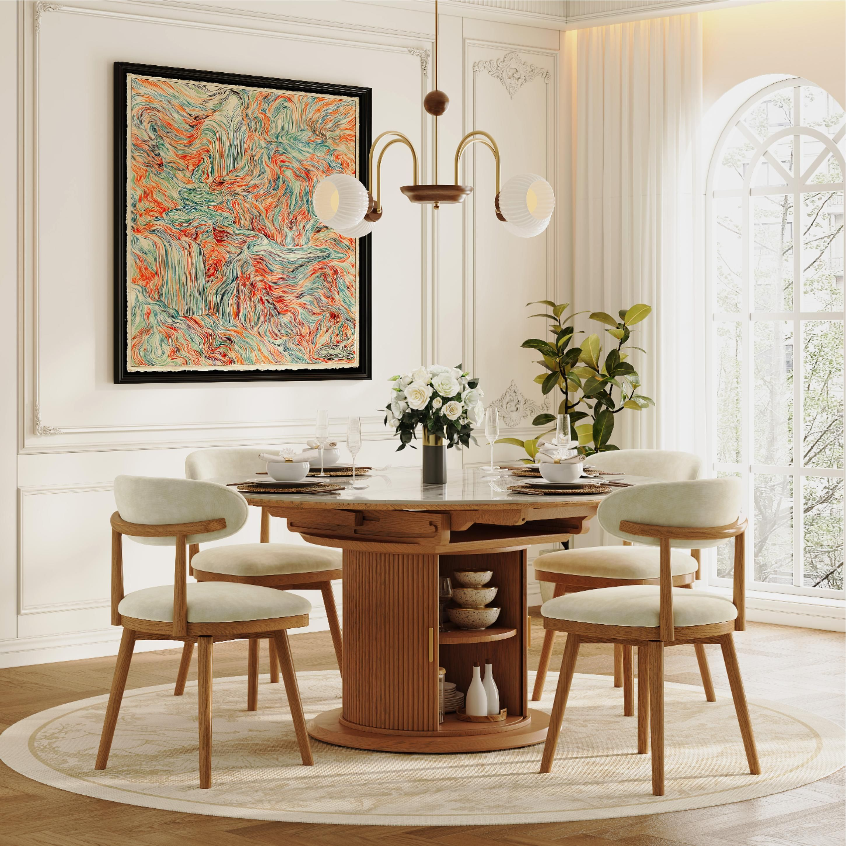 Lawson Mid-Century Swivel Dining Chairs – Set of 2