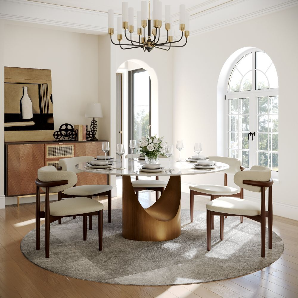 Aurelio Luxe Round Sintered Stone Dining Table