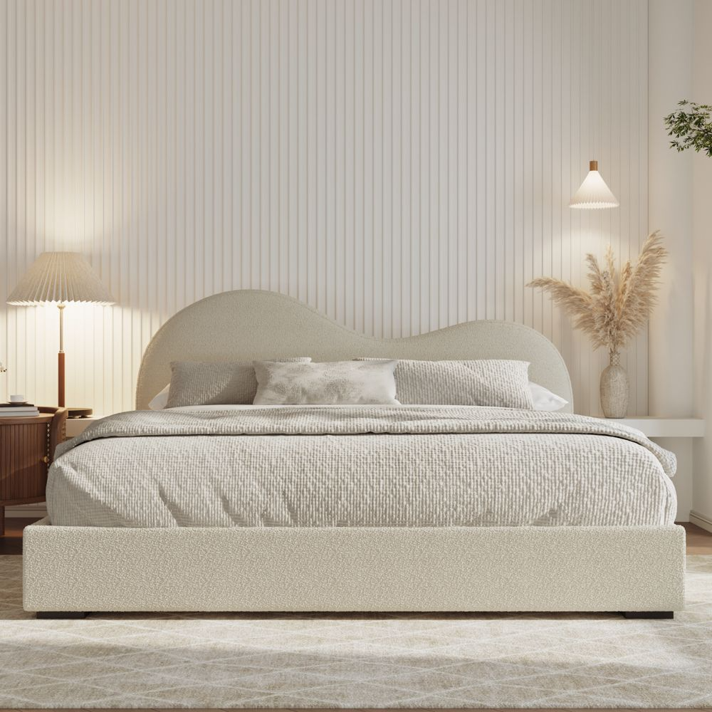 Cloud – Bouclé Upholstered Storage Bed