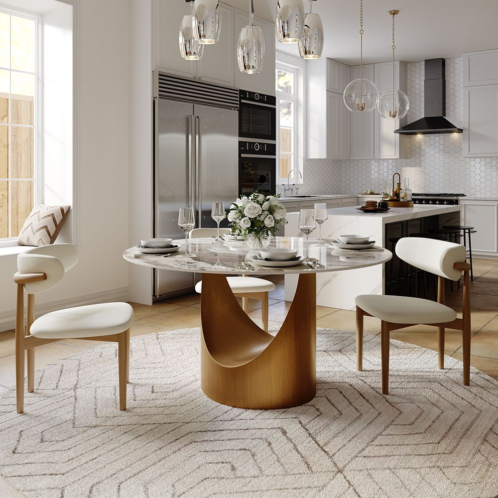 Aurelio Luxe Round Sintered Stone Dining Table