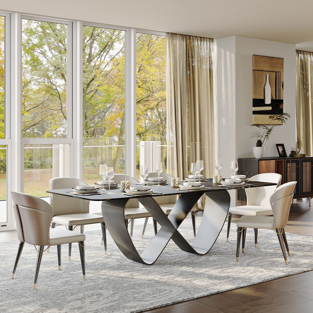 NovaLux Rectangular Sintered Stone Dining Table