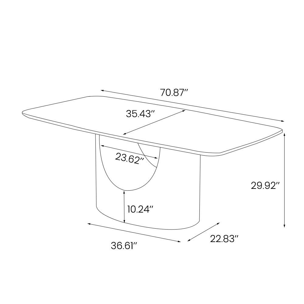 Pandora & Walnut / Glossy Sintered Stone / 70.87 x 35.43 x 29.92 inch