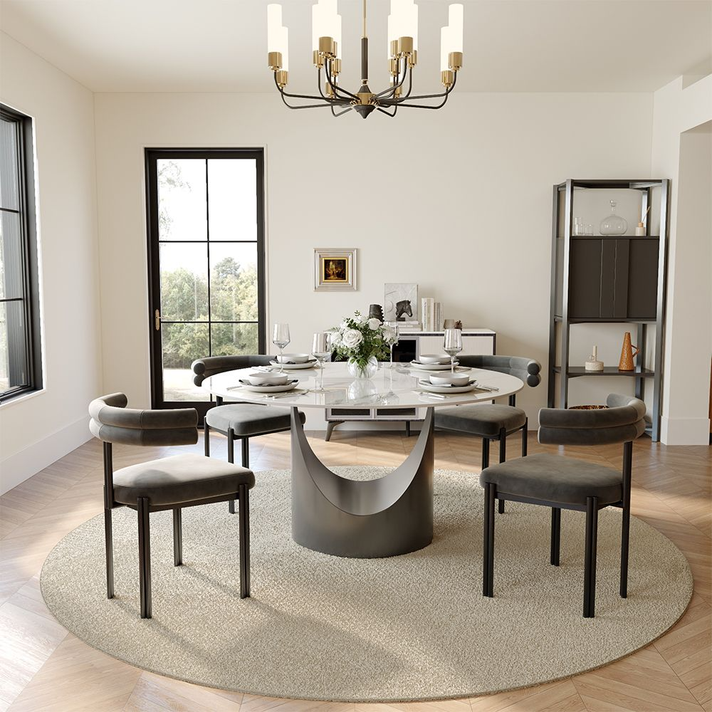 Aurelio Luxe Round Sintered Stone Dining Table