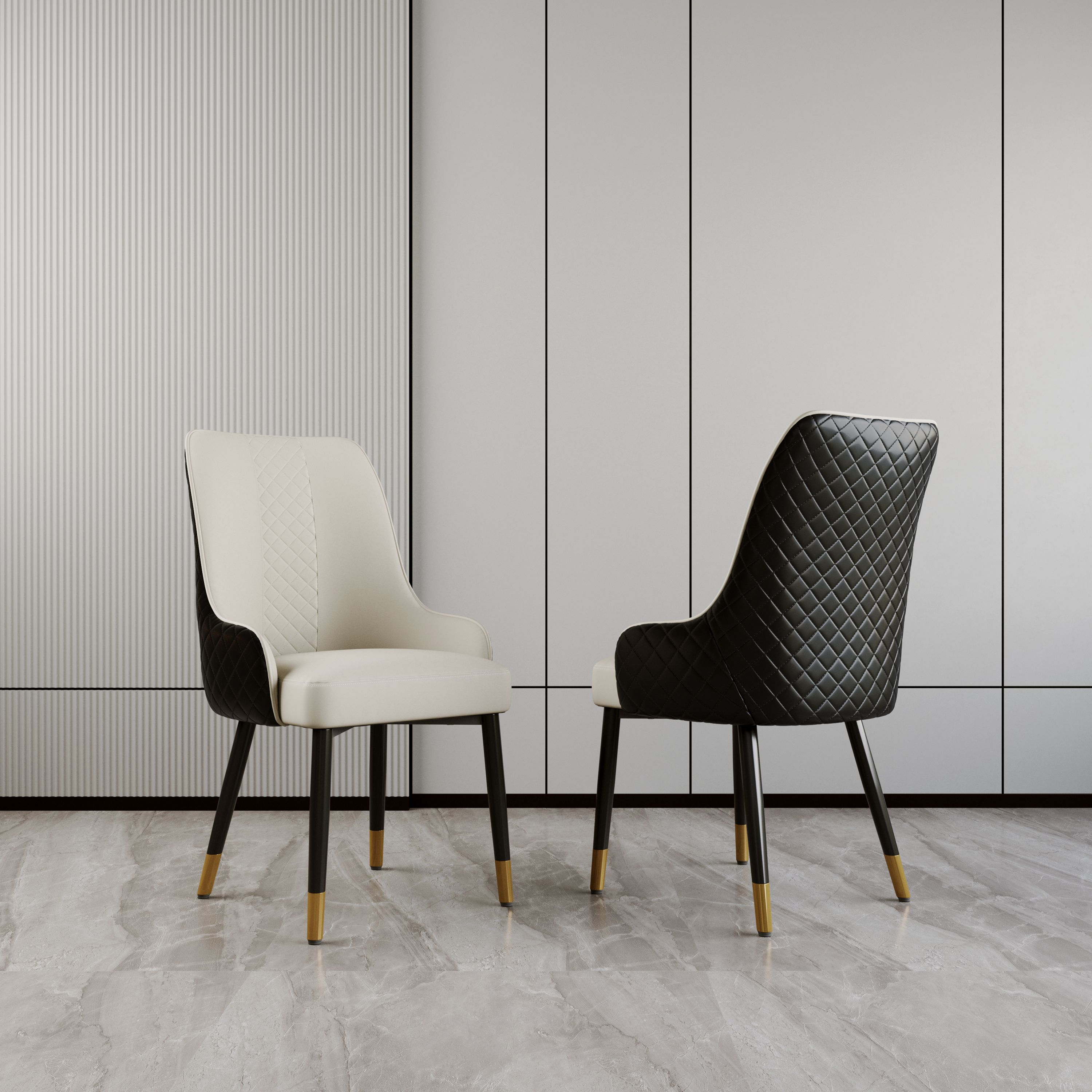 Norrin – Set of 2 Modern Upholstered Dining Chairs