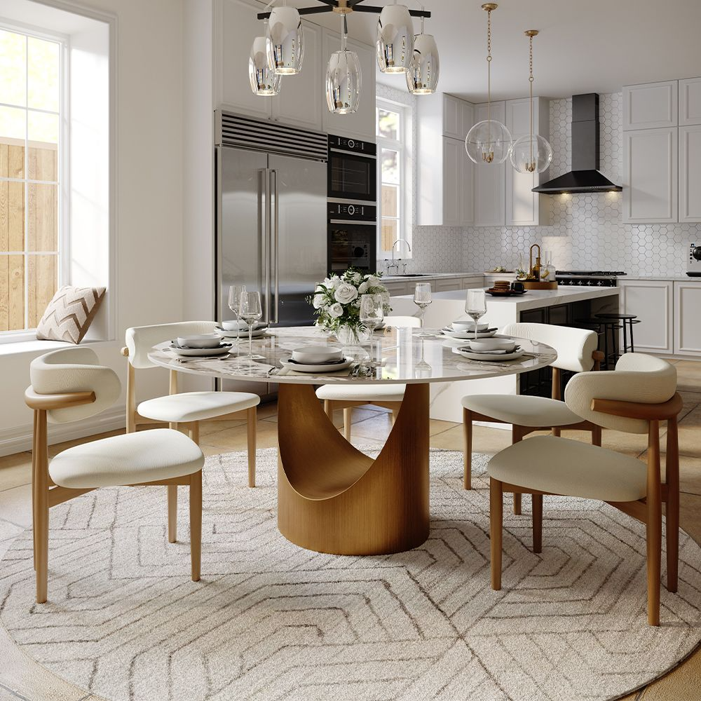 Aurelio Luxe Round Sintered Stone Dining Table