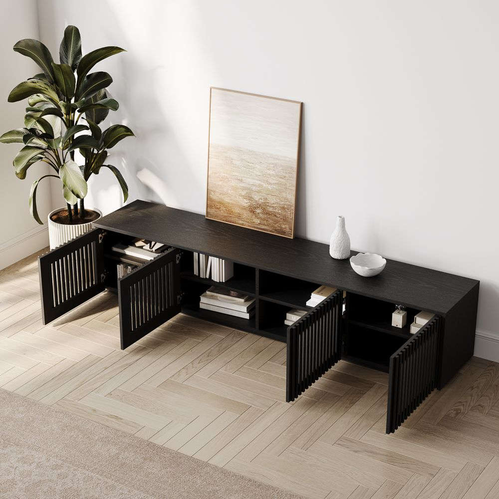 Aeolus Modern Wood TV Stand