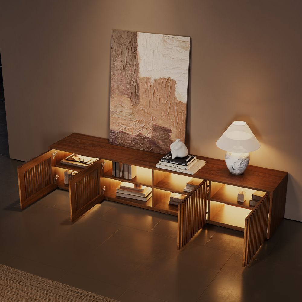 Aeolus Modern Wood TV Stand