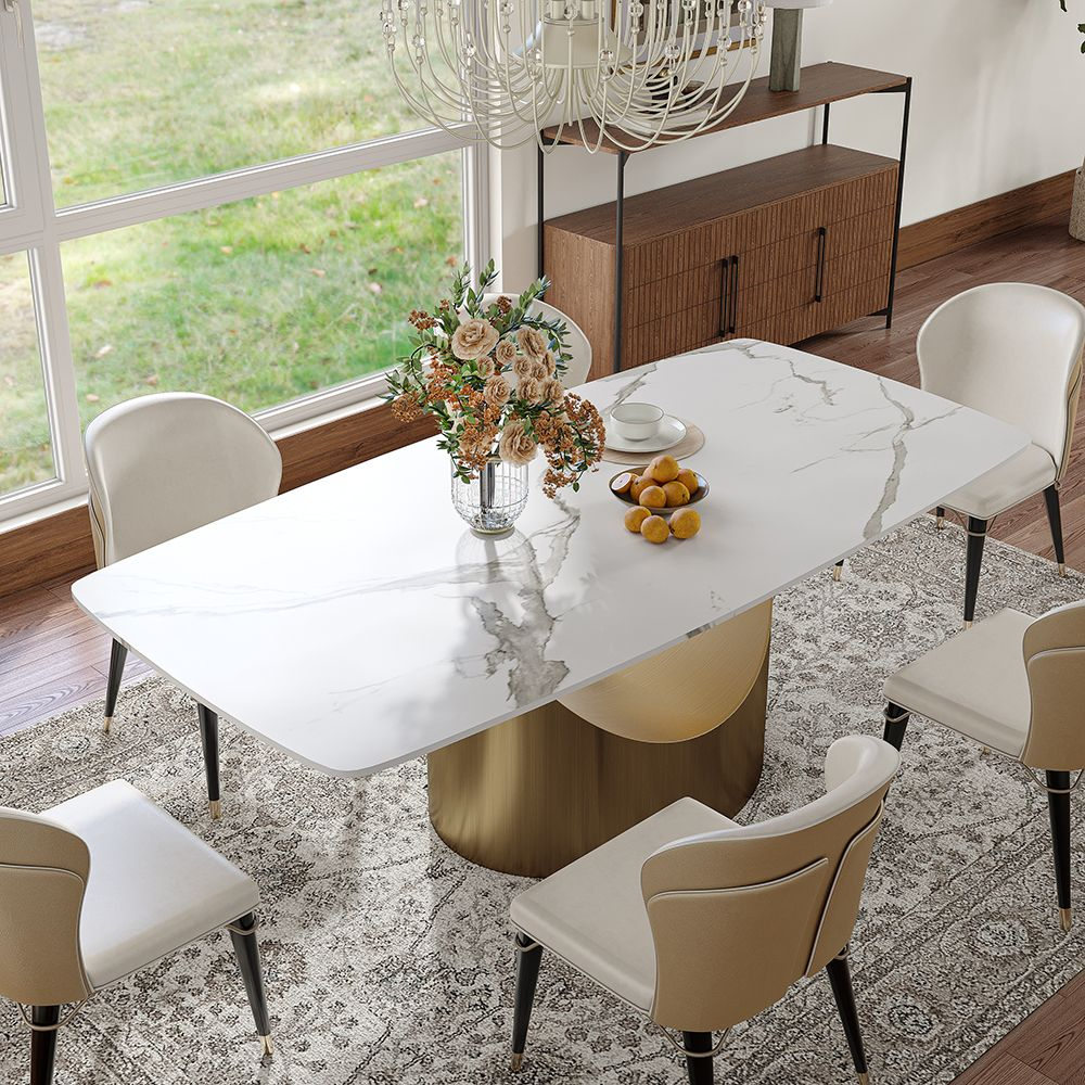 Aurelio Recta Matte Sintered Stone Dining Table