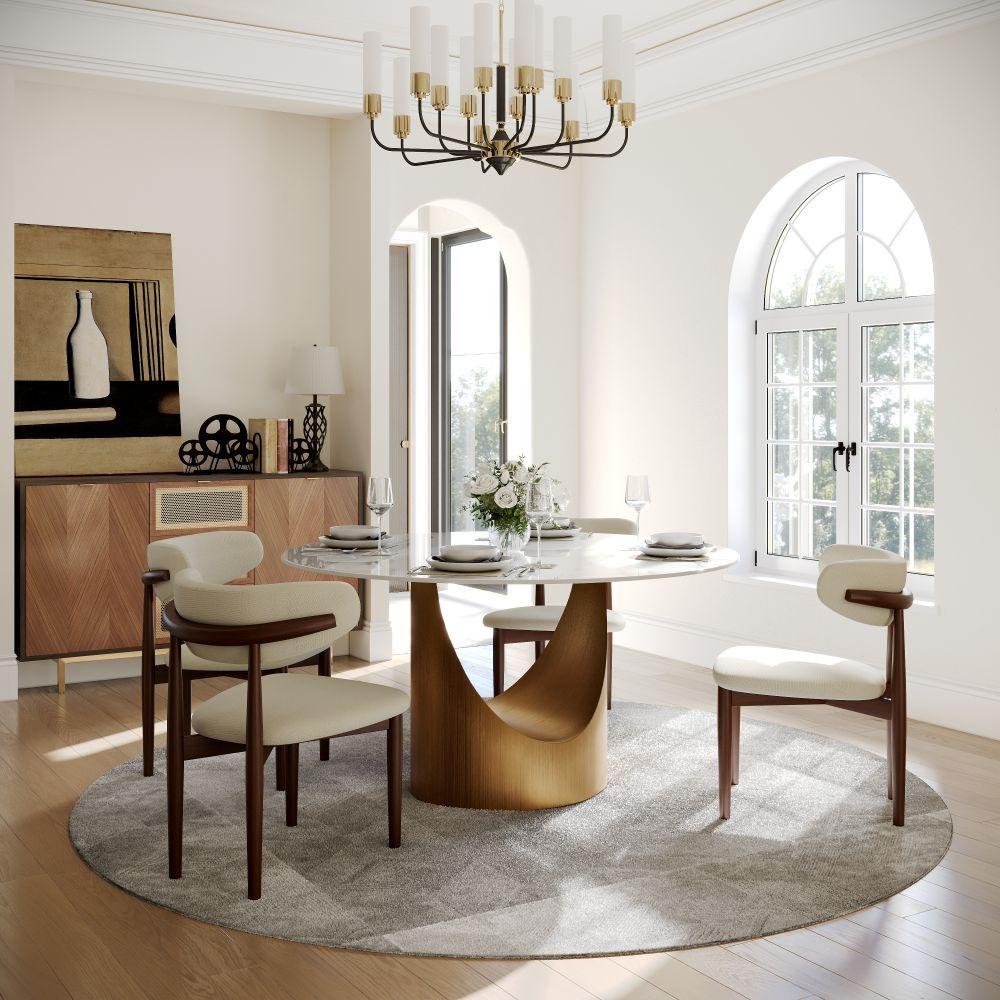 Aurelio Luxe Round Sintered Stone Dining Table