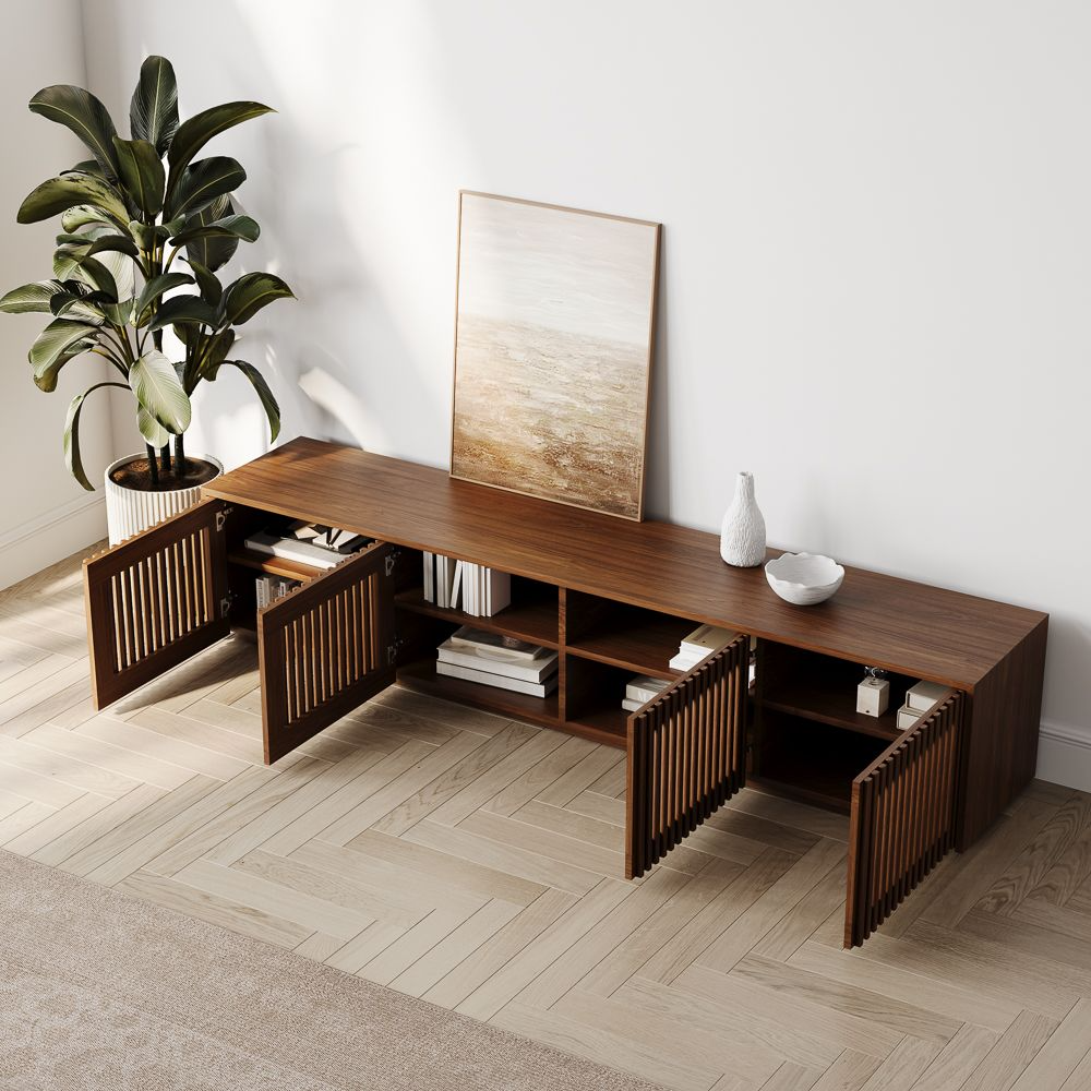 Aeolus Modern Wood TV Stand
