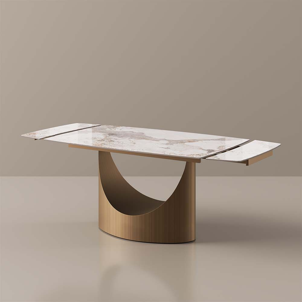 Aurelio Recta Matte Sintered Stone Dining Table