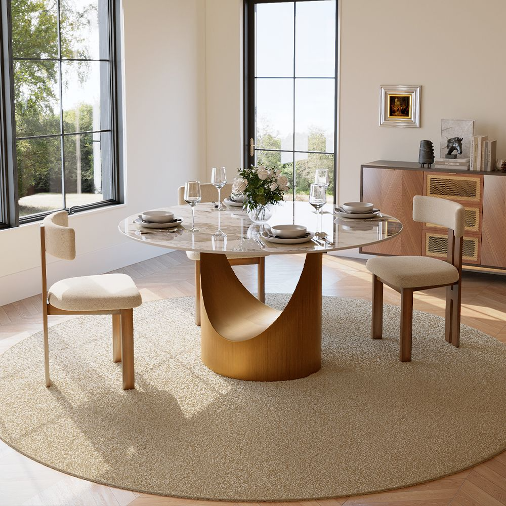 Aurelio Luxe Round Sintered Stone Dining Table