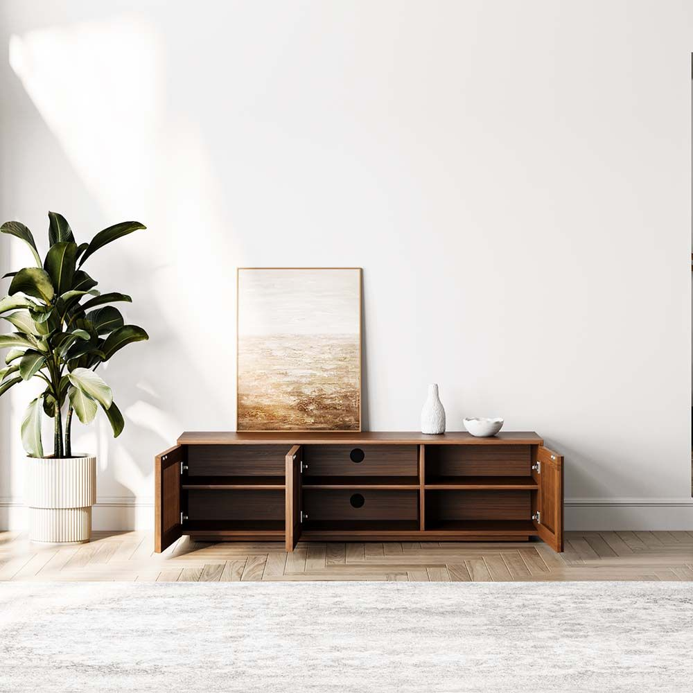 Aeolus Modern Wood TV Stand