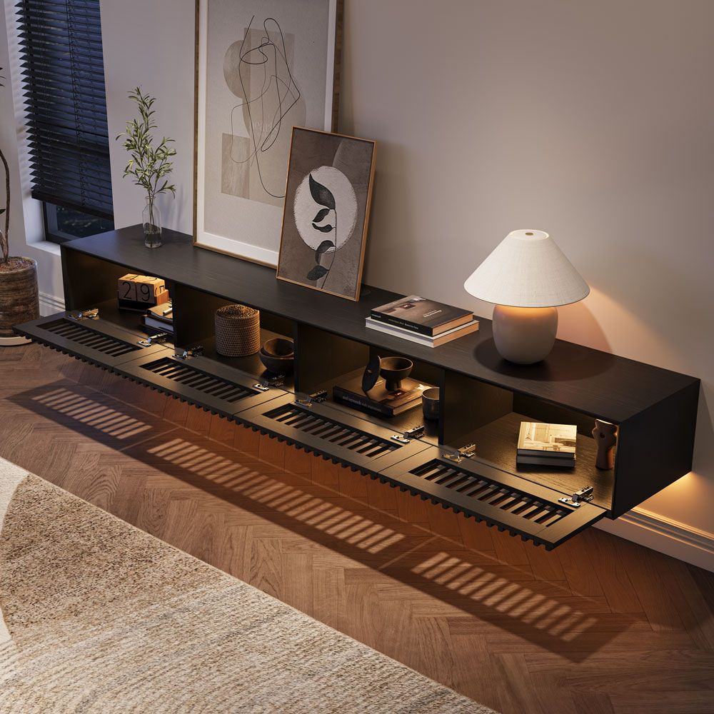 Aeolus Mid-Century Floating LED TV Console