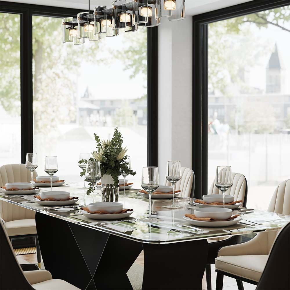 NovaLux Rectangular Sintered Stone Dining Table