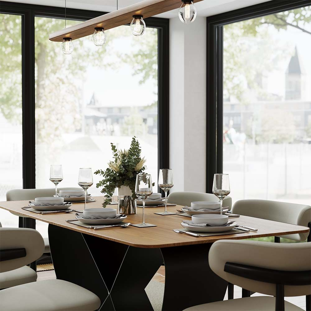 NovaLux Rectangular Sintered Stone Dining Table