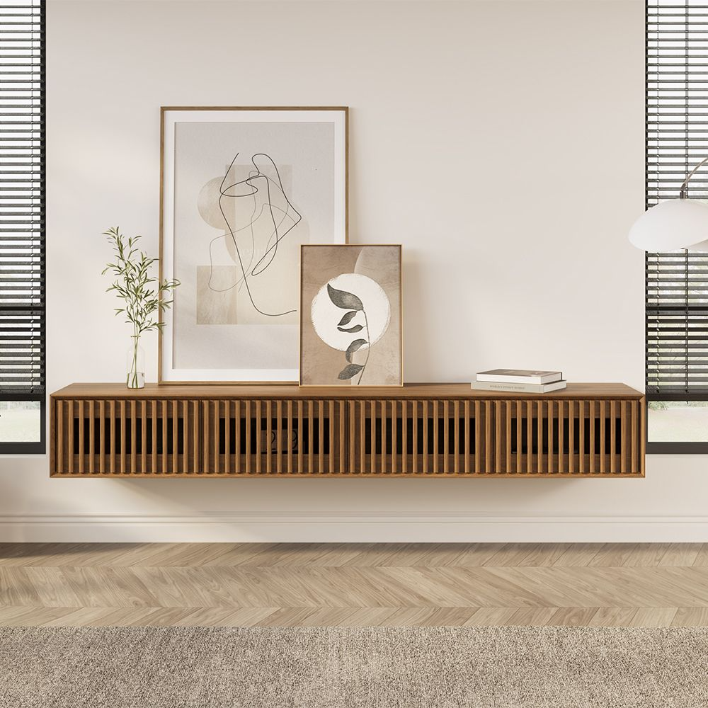 Aeolus Mid-Century Floating LED TV Console