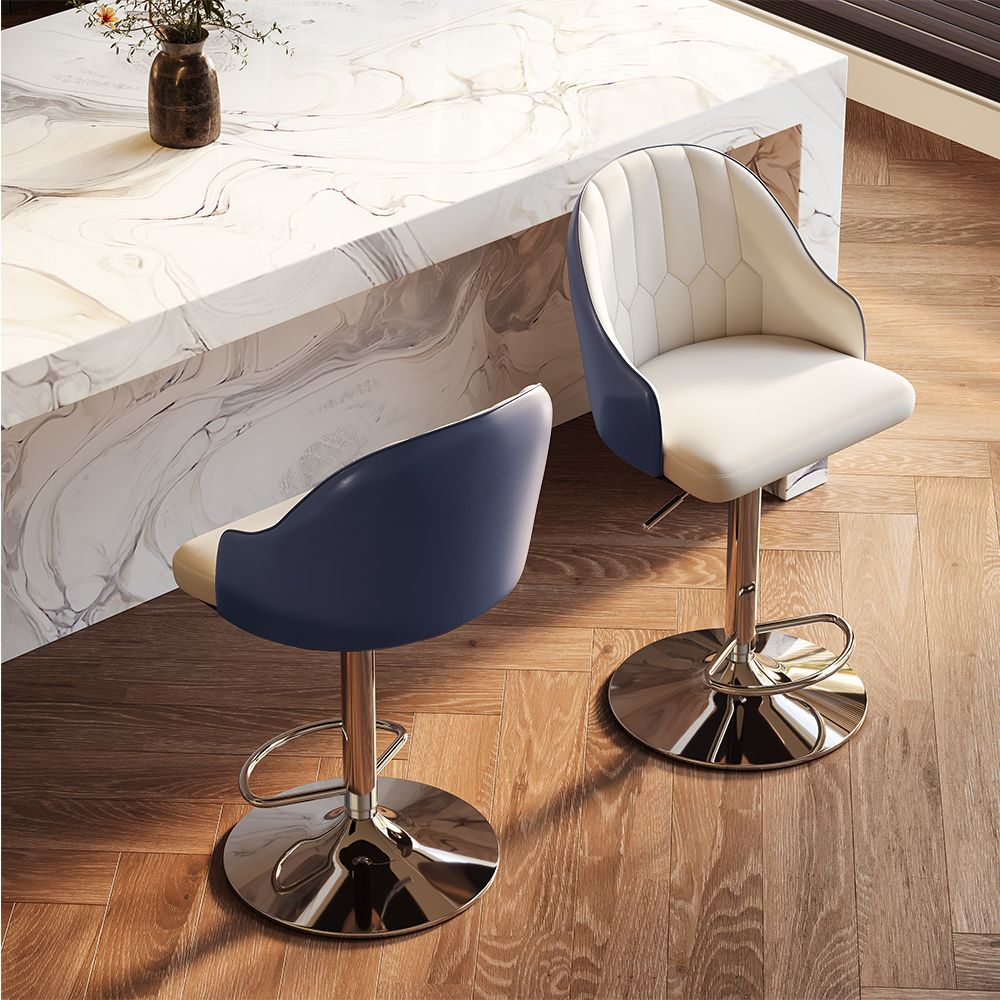 Sorelle Adjustable PU Leather Bar Stools — Set of 2