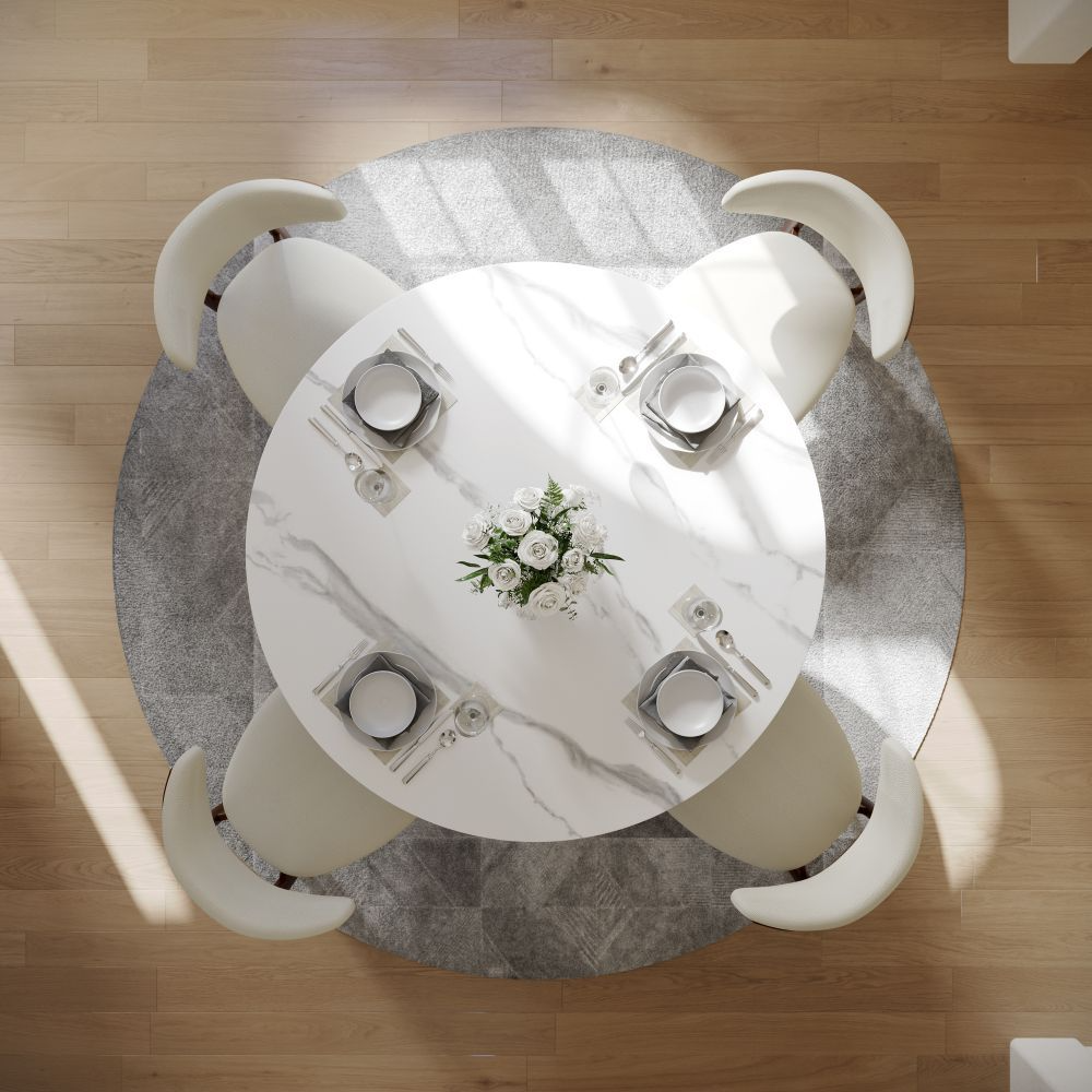Aurelio Luxe Round Sintered Stone Dining Table