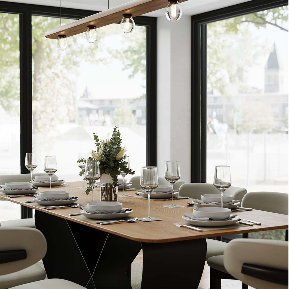 NovaLux Rectangular Sintered Stone Dining Table