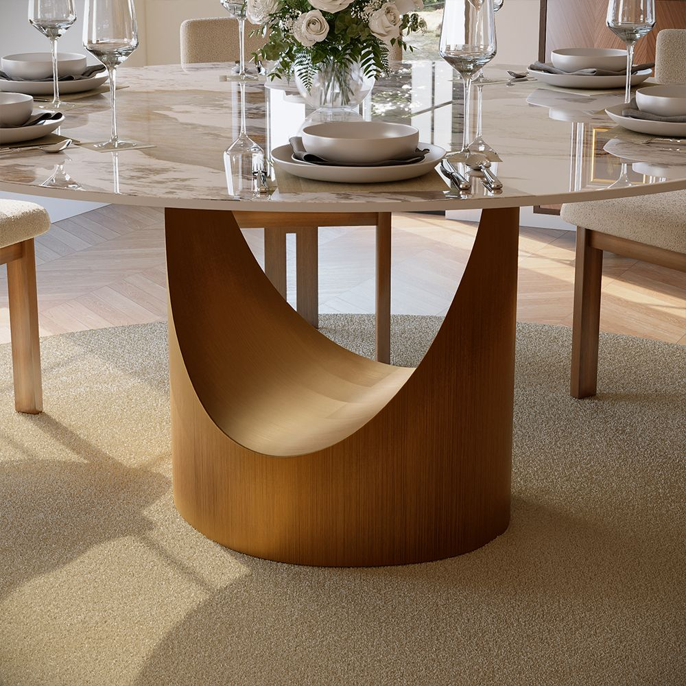 Aurelio Luxe Round Sintered Stone Dining Table